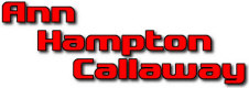 Hire ANN HAMPTON CALLAWAY - Booking Information